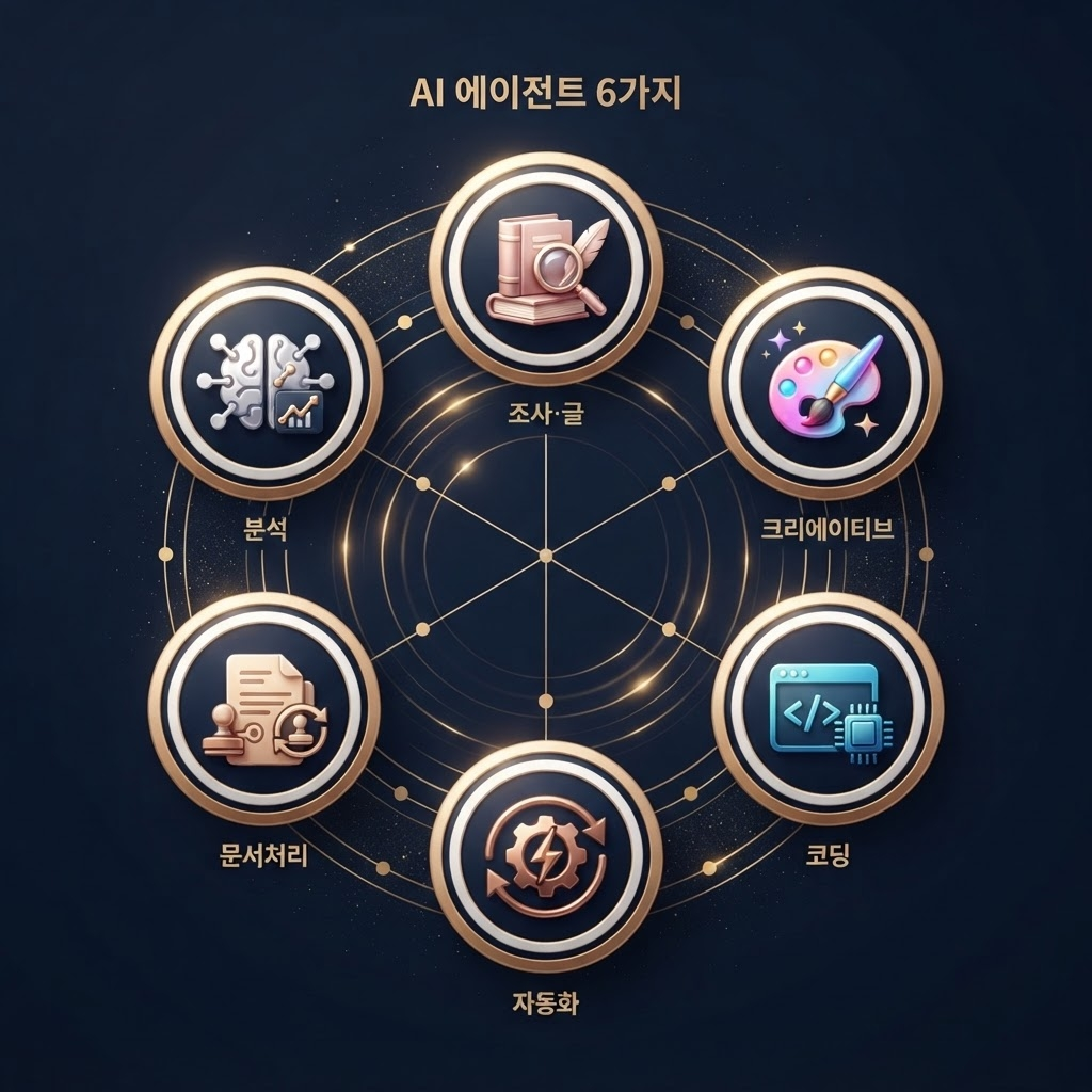 AI 에이전트 종류 6가지 유형