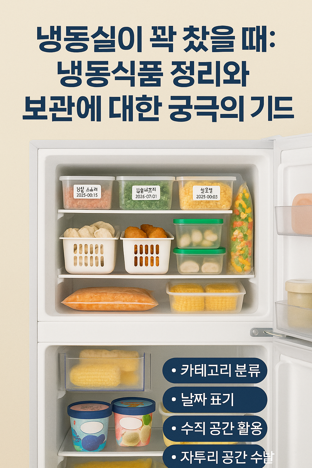 냉동식품 정리와 보관에 대한 궁극의 가이드