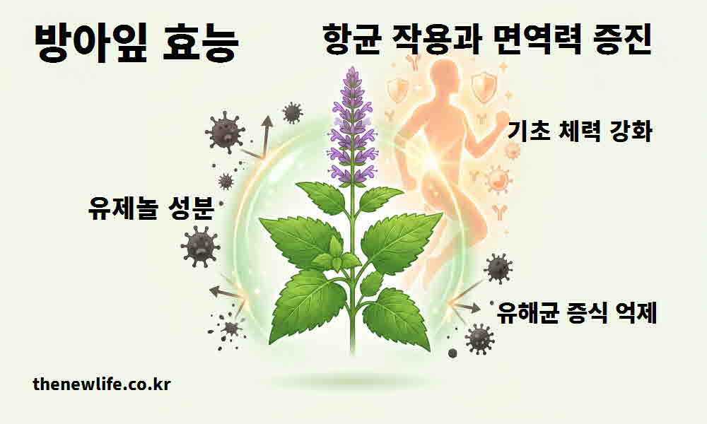 방아잎 효능 항균 작용 면역력 증진