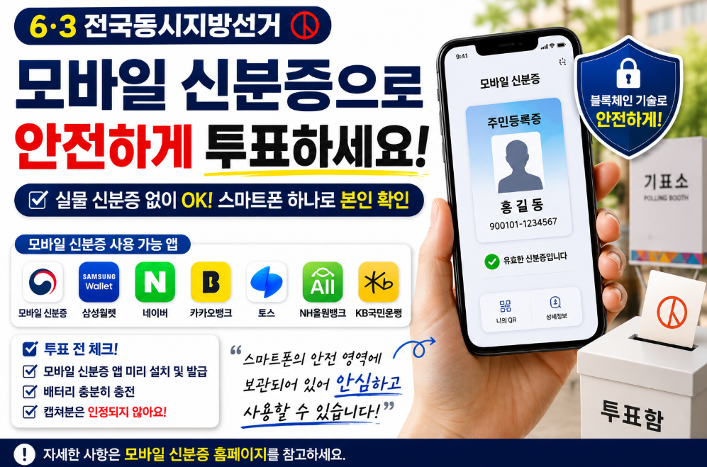 6&middot;3 지방선거 모바일 신분증 투표 가능할까?