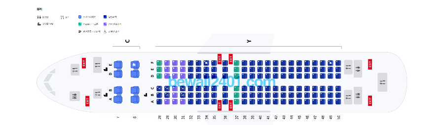 보잉 B737 자리배치도