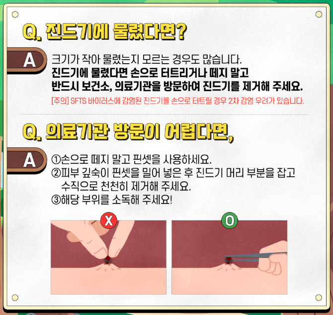 진드기에 물렸다면?