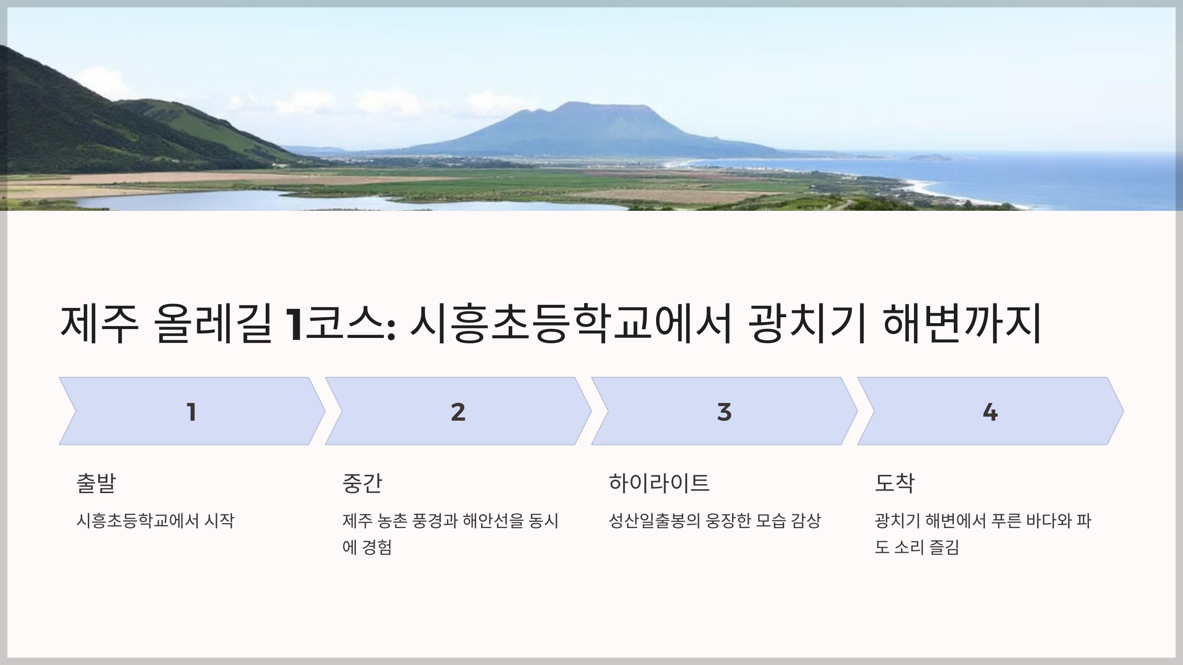 제주도 올레길 베스트 5