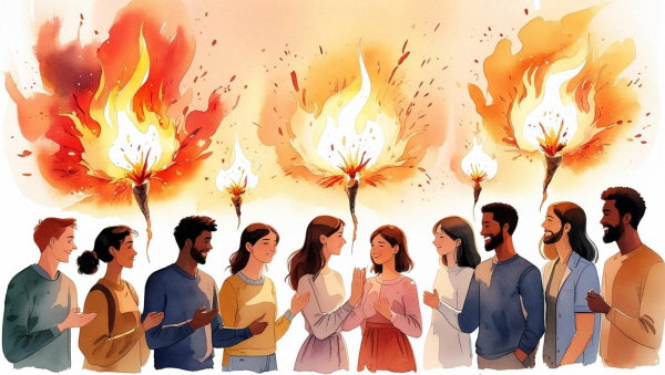 ENFP의 정은 불처럼 시작되지만, 단순한 열기에서 끝나지 않습니다. 그 불씨는 쉽게 꺼지지 않으며, 마음속 깊이 남아 따뜻함을 이어갑니다에 관한 그림