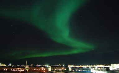 주택가에서도 볼 수 있는 오로라