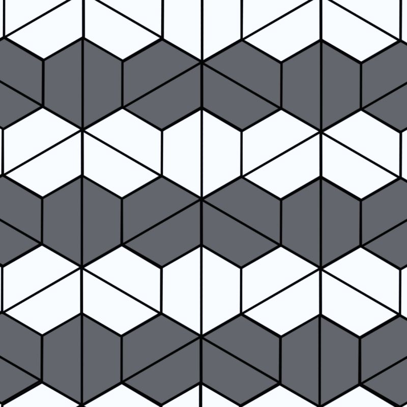 하프헥사곤 타일로 만드는 헥사곤 페턴