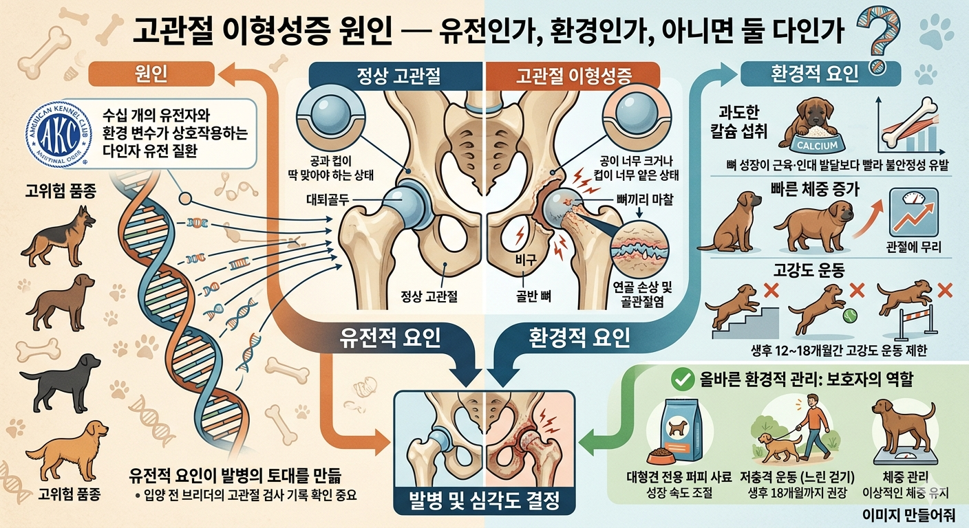 고관절 이형성증의 원인