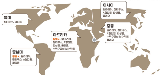 해외 여행시 필수 예방 접종 백신 관련 이미지