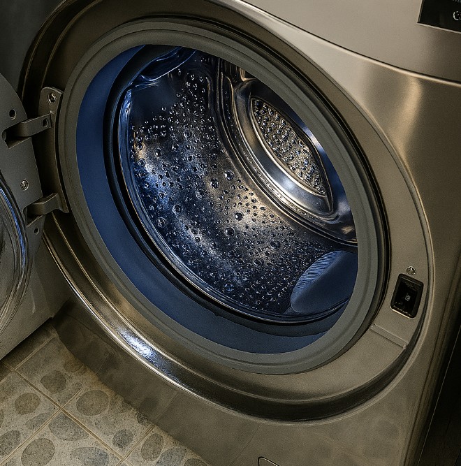 깨끗한 세탁기 내부의 모습