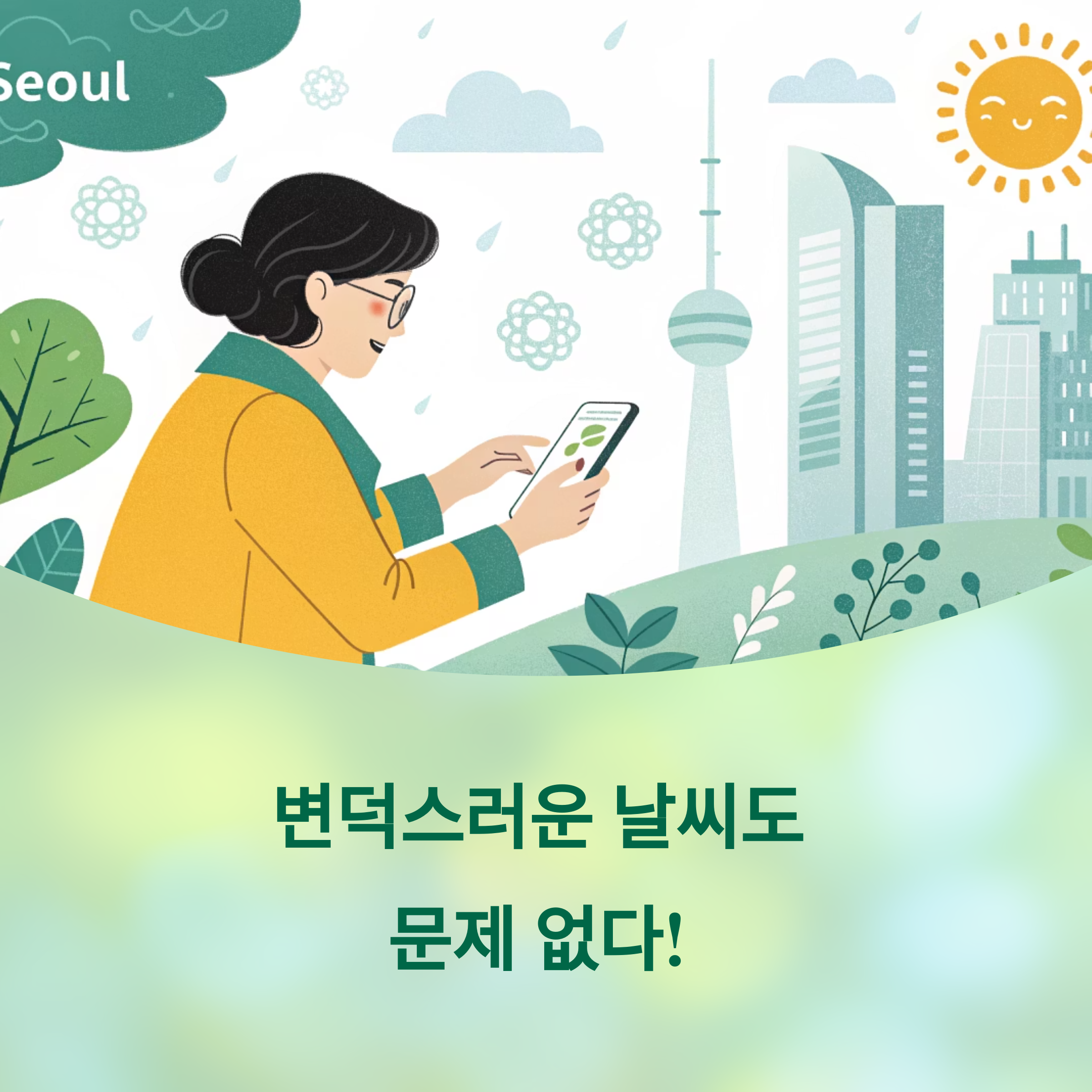 맑음, 흐림, 비, 눈! 날씨 맞춤 여행 모든 것
