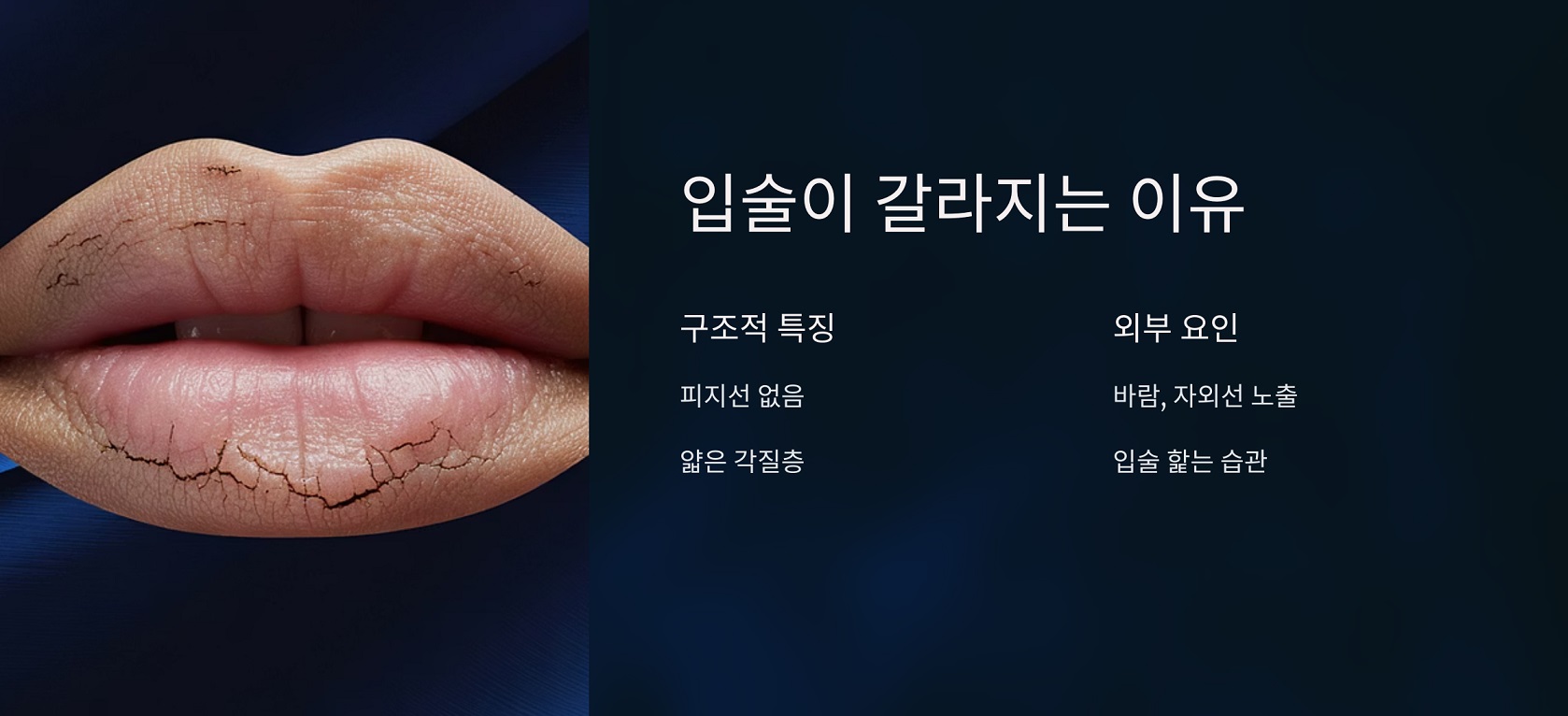 입술이 갈라지는 이유