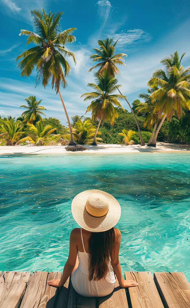 동남아 여행지 여성 이미지