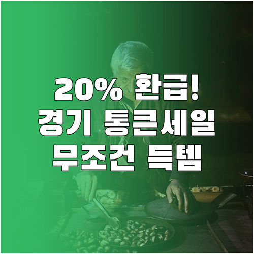 경기 통큰세일 20% 환급 혜택 및 ..