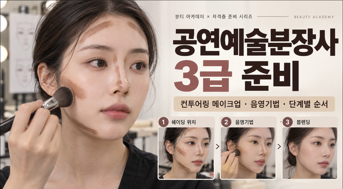 공연예술분장사 3급 준비 사진
