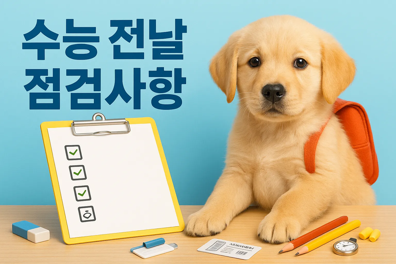 수능 준비물 체크리스트 2025 당일 필수품부터 전날 점검사항까지