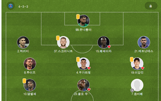 PSG 라인업