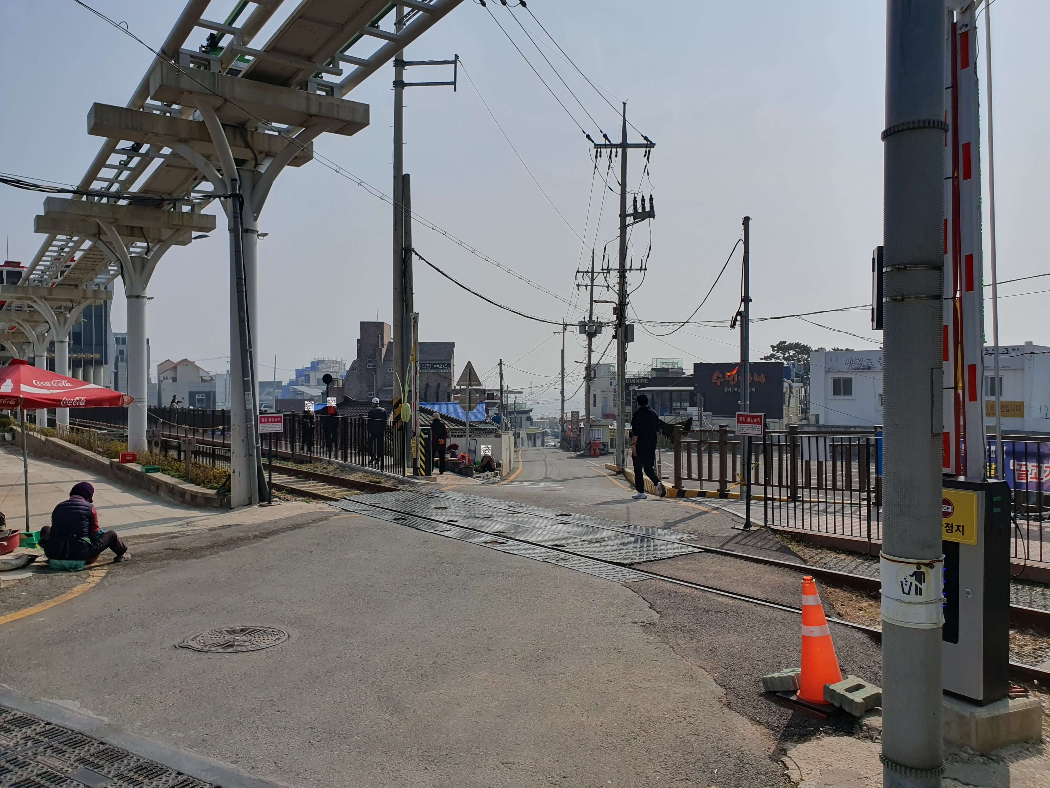 청사포 주차장 청사포항으로 내려가는 길