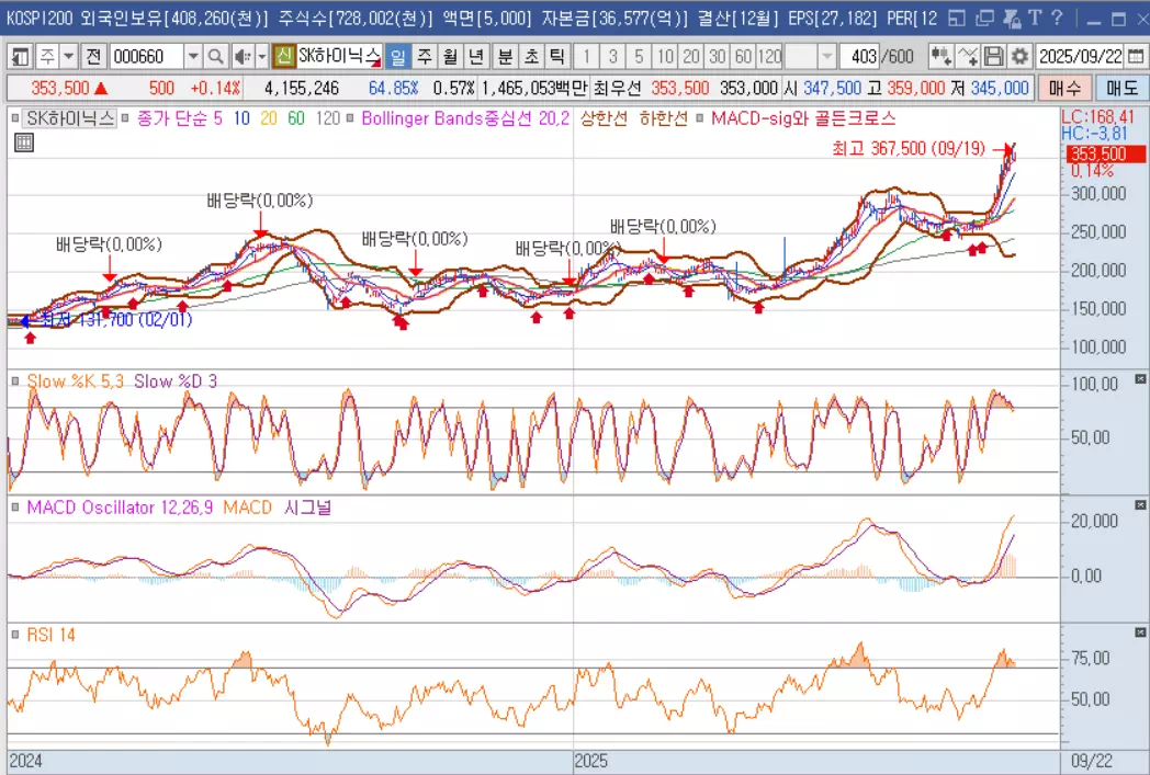 SK하이닉스-챠트