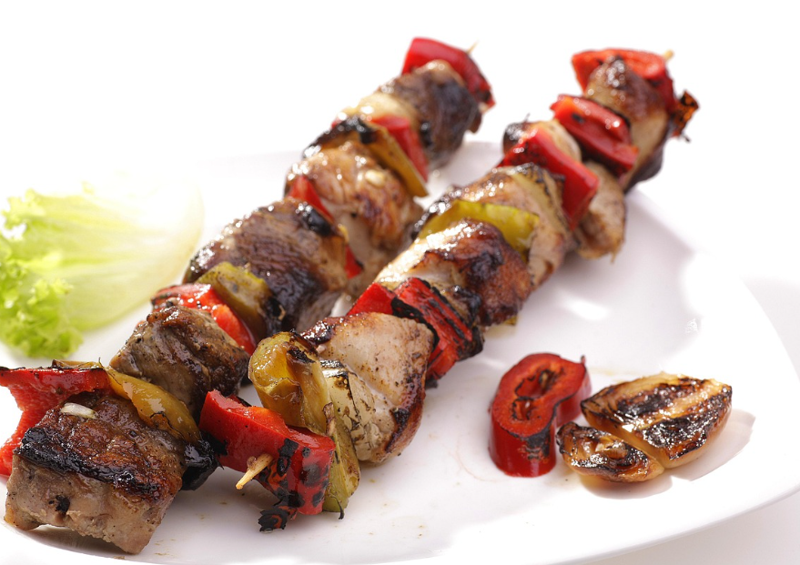 돼지꼬치구이의 모습