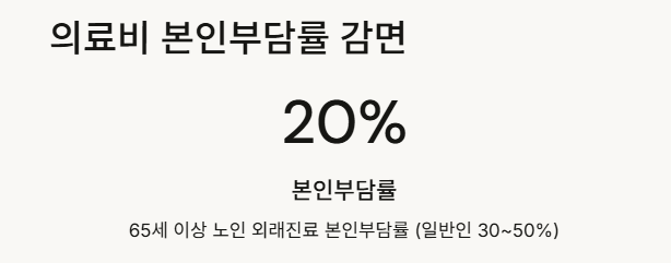 65세 이상 노인 의료비 감면