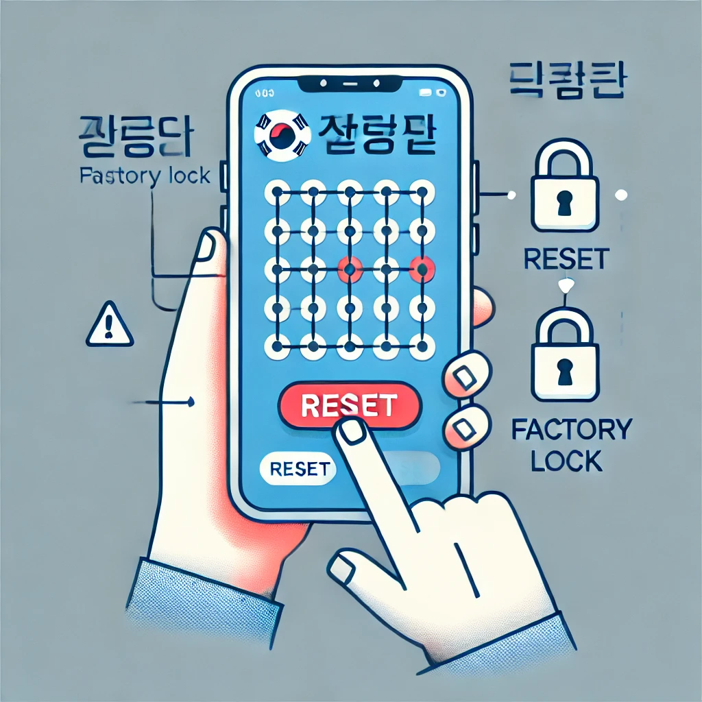 핸드폰 패턴 해제 AI 이미지