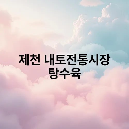 제천 내토전통시장 탕수육