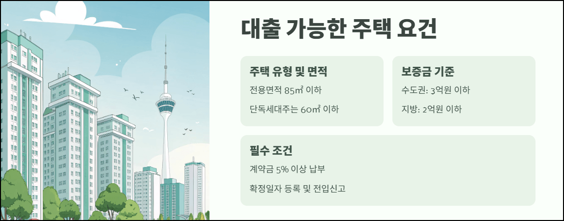 대출 가능한 주택 요건