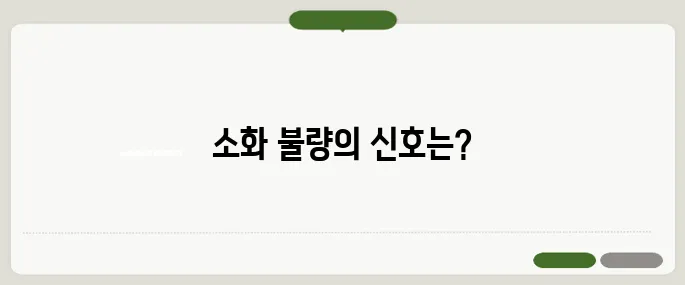 소화가 잘 안될때 나타나는 증상 총정리