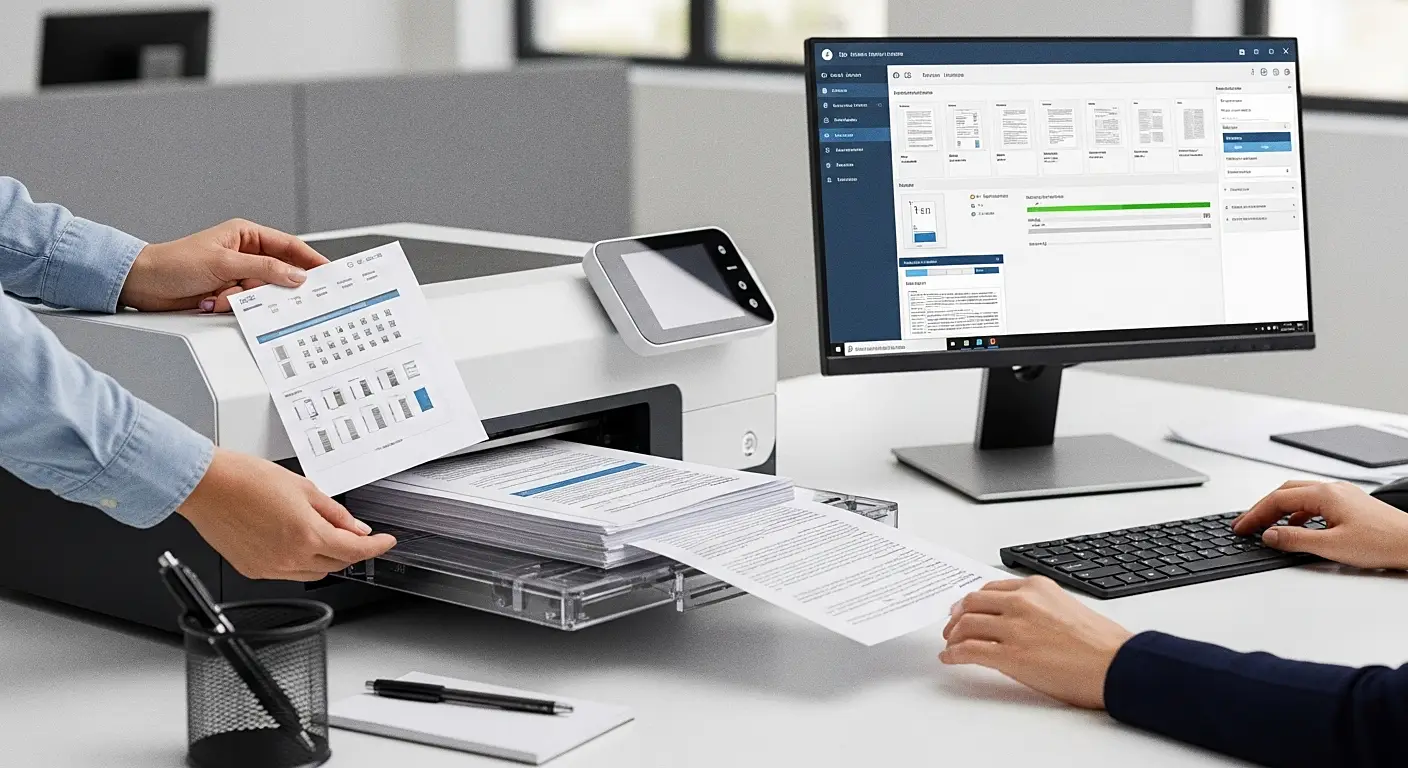 서류처리하는 이미지