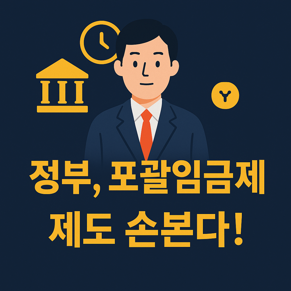 정부의 포괄 임금 손보기에 대한 이미지