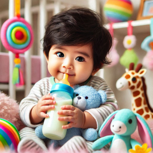 단유-후에-분유먹는-남자아기의-모습