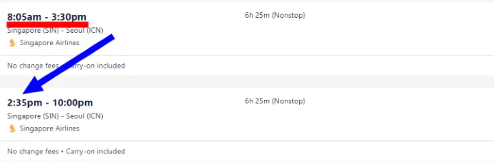 6시간 뒤에 다른 항공편