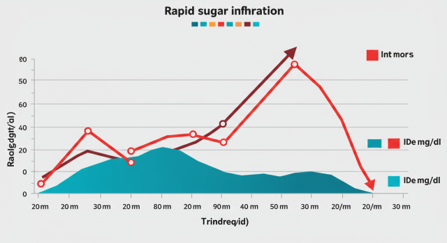 혈당이 급격히 상승하는 그래프