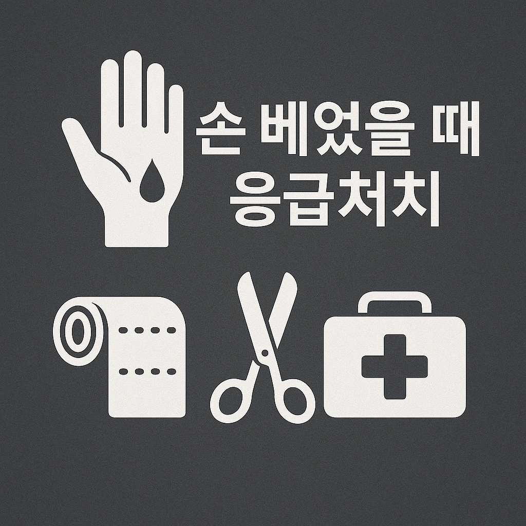 손 베었을 때 물로 씻으면 안된다” 제대로 된 지혈법 공개 🩸