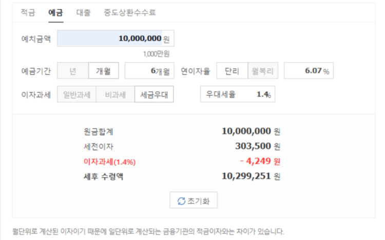 부산주례-새마을금고-12개월-금리6.07%-저율과세-계산