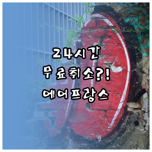 예약 후 24시간 내 에어 프랑스 무..