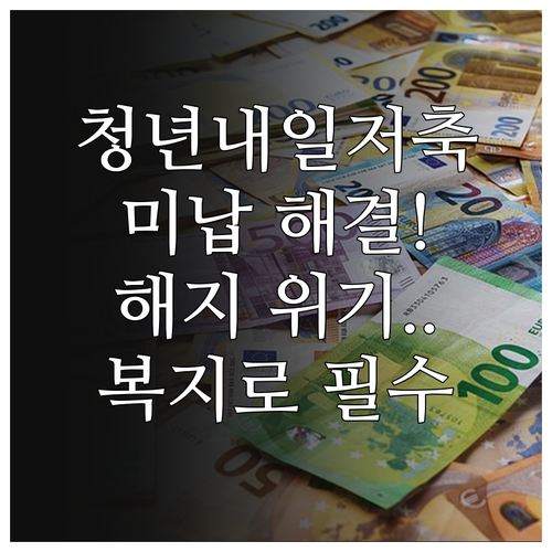 청년내일저축계좌 미납 발생 시 해결책..