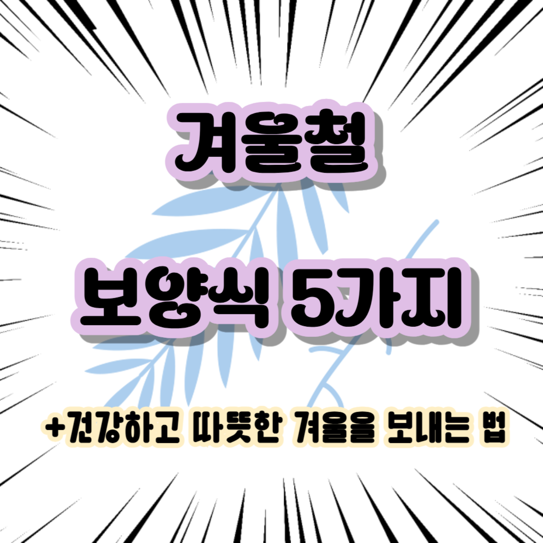 겨울철 보양식 추천 5가지: 건강하고 따뜻한 겨울을 보내는 법