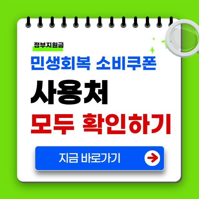 민생회복지원금 사용처