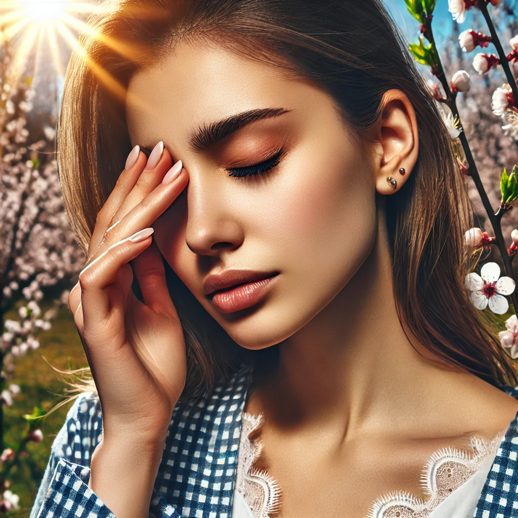 봄철 안구건조증과 눈 노화원인과 관련된 이미지