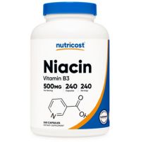 뉴트리코스트 니아신 비타민 B3 500mg 글루텐 프리 캡슐, 240정, 1개