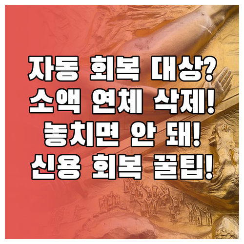소액 연체 이력 삭제 자동 회복 대상..