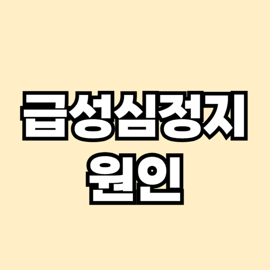 급성 심정지 원인