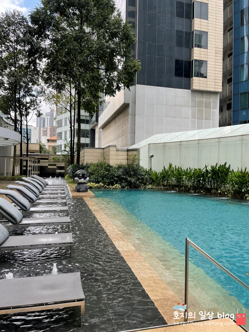 싱가포르 세인트레지스 수영장