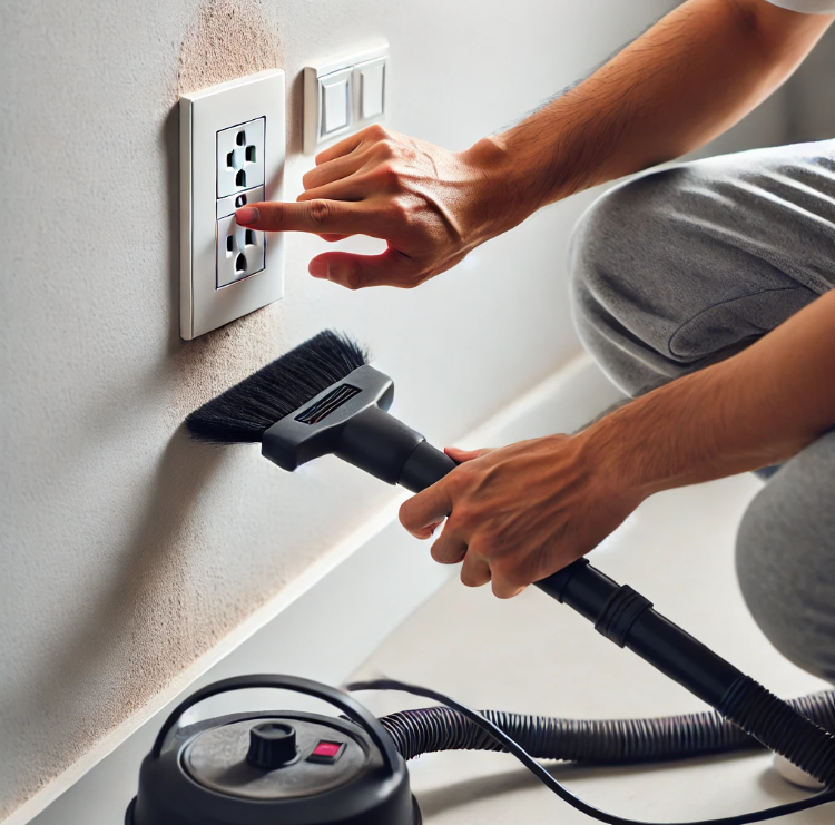 콘센트 먼지 청소