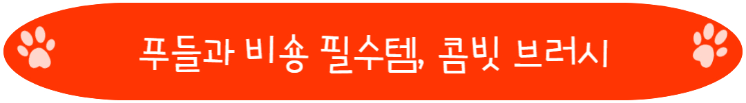 푸들과 비숑 머리에 힘줄 수 있는 콤빗 브러시