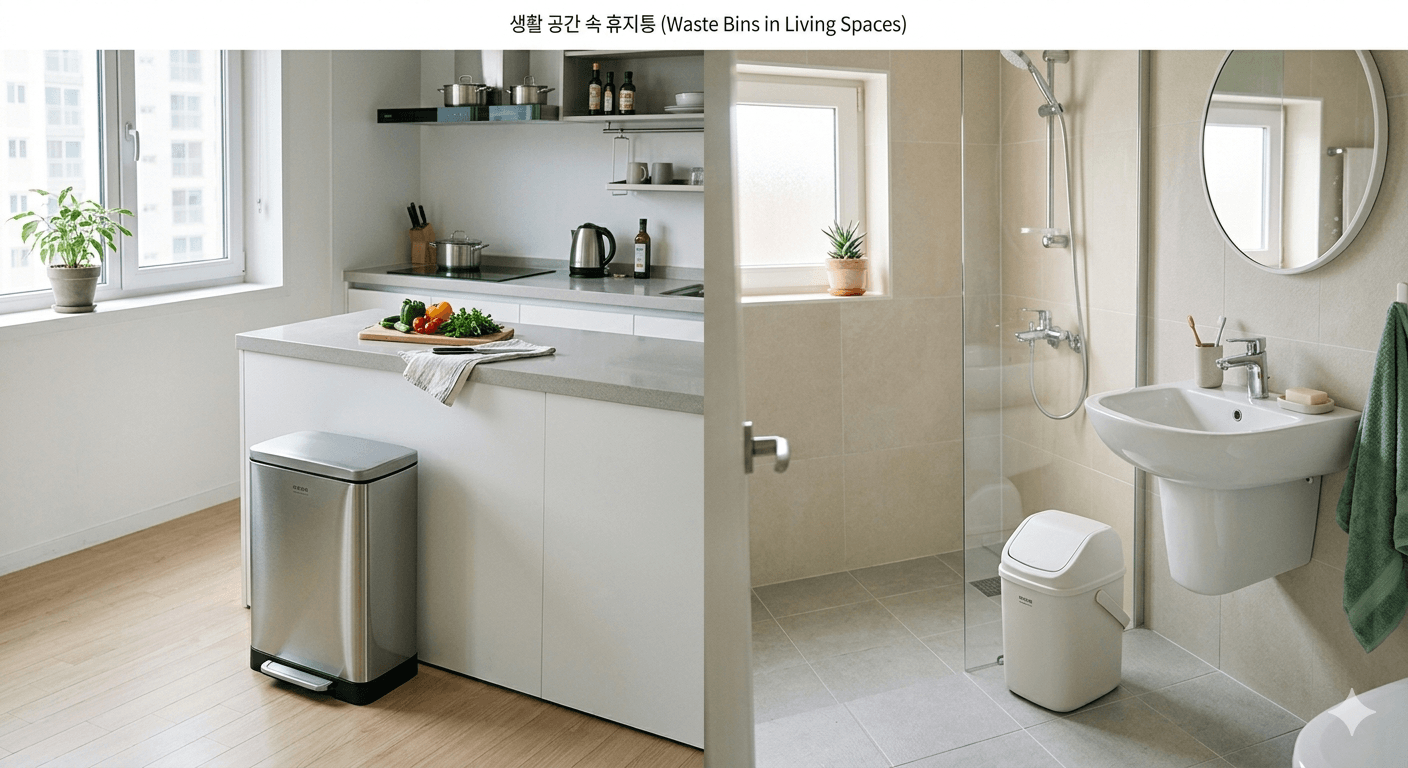 정리된 휴지통 이미지