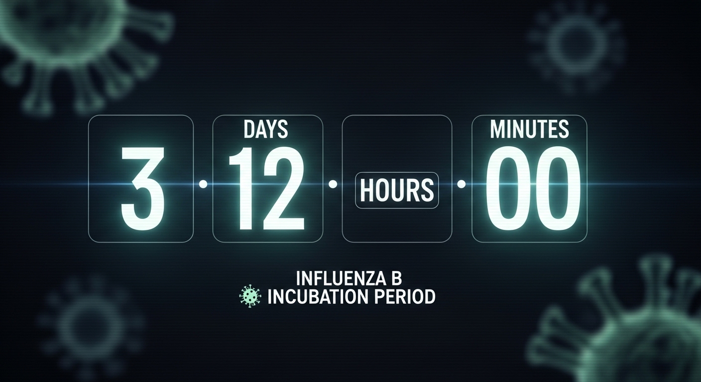 B형 독감 바이러스 노출 후 증상이 나타나기까지의 잠복기 설명