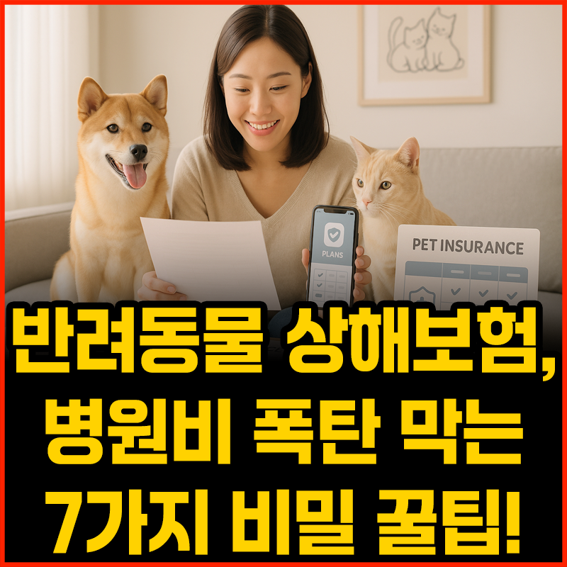 반려동물 상해보험, 병원비 폭탄 막는 7가지 비밀 꿀팁!