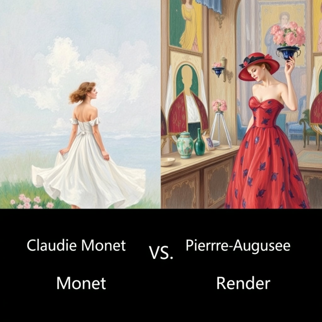 모네 vs 르누아르 비교 (여성 인기, 색감, 분위기)